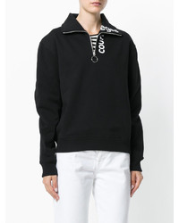 schwarzes Sweatshirt von Courreges