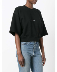 schwarzes Sweatshirt von Saint Laurent