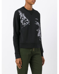 schwarzes Sweatshirt von Dsquared2