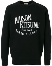 schwarzes Sweatshirt von MAISON KITSUNÉ