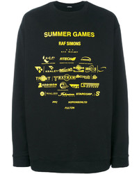 schwarzes Sweatshirt von Raf Simons