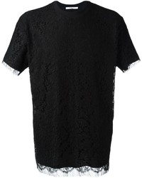 schwarzes T-shirt mit Blumenmuster von Givenchy