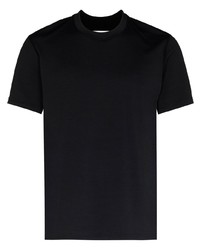schwarzes T-Shirt mit einem Rundhalsausschnitt aus Netzstoff von Reigning Champ