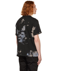 schwarzes Mit Batikmuster T-Shirt mit einem Rundhalsausschnitt von VERSACE JEANS COUTURE