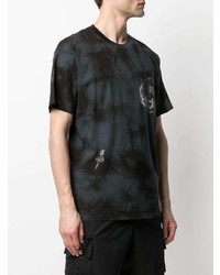 schwarzes Mit Batikmuster T-Shirt mit einem Rundhalsausschnitt von Carhartt WIP