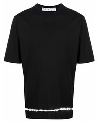 schwarzes Mit Batikmuster T-Shirt mit einem Rundhalsausschnitt von Off-White