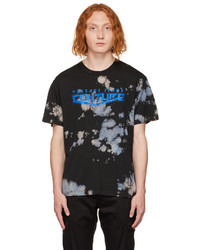 schwarzes Mit Batikmuster T-Shirt mit einem Rundhalsausschnitt von VERSACE JEANS COUTURE