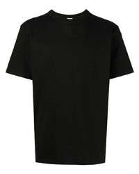 schwarzes T-Shirt mit einem Rundhalsausschnitt mit Schlangenmuster von Endless Joy