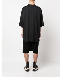 schwarzes T-Shirt mit einem Rundhalsausschnitt mit Sternenmuster von Rick Owens X Champion