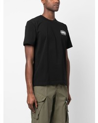 schwarzes T-Shirt mit einem Rundhalsausschnitt mit Sternenmuster von Sacai