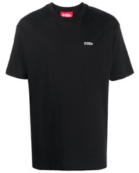 schwarzes T-Shirt mit einem Rundhalsausschnitt von 032c