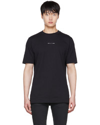 schwarzes T-Shirt mit einem Rundhalsausschnitt von 1017 Alyx 9Sm