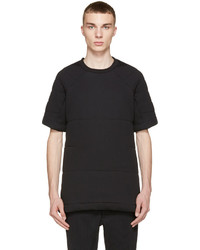 schwarzes T-Shirt mit einem Rundhalsausschnitt von 11 By Boris Bidjan Saberi