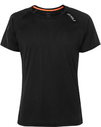 schwarzes T-Shirt mit einem Rundhalsausschnitt von 2XU