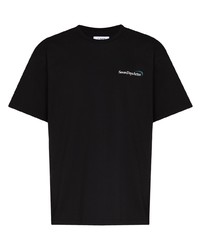 schwarzes T-Shirt mit einem Rundhalsausschnitt von 7 days active