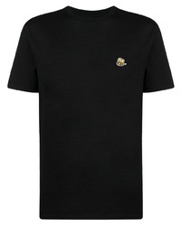 schwarzes T-Shirt mit einem Rundhalsausschnitt von A Bathing Ape