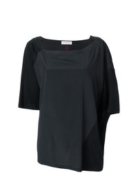 schwarzes T-Shirt mit einem Rundhalsausschnitt von A.F.Vandevorst
