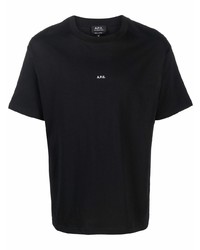 schwarzes T-Shirt mit einem Rundhalsausschnitt von A.P.C.
