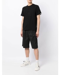 schwarzes T-Shirt mit einem Rundhalsausschnitt von AAPE BY A BATHING APE