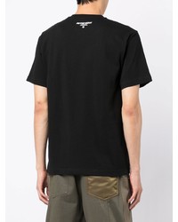 schwarzes T-Shirt mit einem Rundhalsausschnitt von AAPE BY A BATHING APE