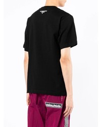 schwarzes T-Shirt mit einem Rundhalsausschnitt von AAPE BY A BATHING APE