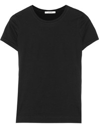 schwarzes T-Shirt mit einem Rundhalsausschnitt von ADAM by Adam Lippes