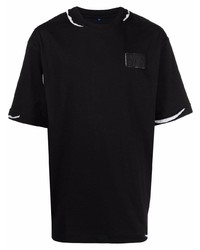 schwarzes T-Shirt mit einem Rundhalsausschnitt von Ader Error