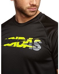 schwarzes T-Shirt mit einem Rundhalsausschnitt von adidas