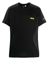 schwarzes T-Shirt mit einem Rundhalsausschnitt von Adidas Originals By Alexander Wang