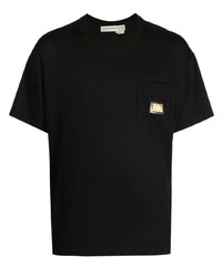 schwarzes T-Shirt mit einem Rundhalsausschnitt von Advisory Board Crystals