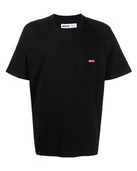 schwarzes T-Shirt mit einem Rundhalsausschnitt von AFFIX