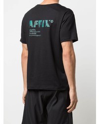 schwarzes T-Shirt mit einem Rundhalsausschnitt von AFFIX