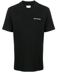 schwarzes T-Shirt mit einem Rundhalsausschnitt von Aimé Leon Dore