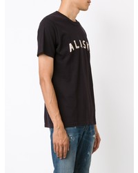 schwarzes T-Shirt mit einem Rundhalsausschnitt von VISVIM