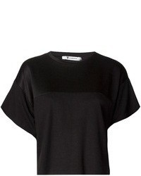 schwarzes T-Shirt mit einem Rundhalsausschnitt von Alexander Wang