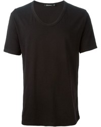 schwarzes T-Shirt mit einem Rundhalsausschnitt von Alexander Wang