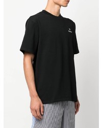 schwarzes T-Shirt mit einem Rundhalsausschnitt von Palmes