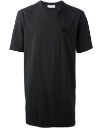 schwarzes T-Shirt mit einem Rundhalsausschnitt von Ami