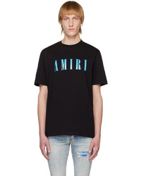 schwarzes T-Shirt mit einem Rundhalsausschnitt von Amiri