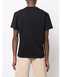 schwarzes T-Shirt mit einem Rundhalsausschnitt von JW Anderson