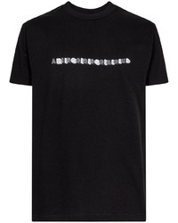 schwarzes T-Shirt mit einem Rundhalsausschnitt von Anti Social Social Club