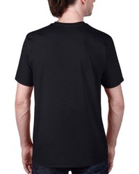 schwarzes T-Shirt mit einem Rundhalsausschnitt von Anvil