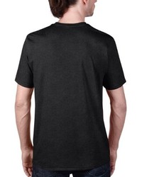 schwarzes T-Shirt mit einem Rundhalsausschnitt von Anvil