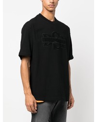 schwarzes T-Shirt mit einem Rundhalsausschnitt von Diesel