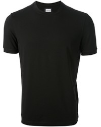 schwarzes T-Shirt mit einem Rundhalsausschnitt von Armani Collezioni