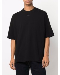 schwarzes T-Shirt mit einem Rundhalsausschnitt von Off-White