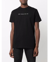 schwarzes T-Shirt mit einem Rundhalsausschnitt von Off-White