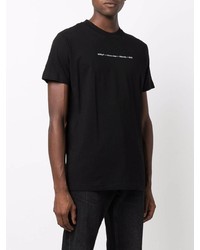 schwarzes T-Shirt mit einem Rundhalsausschnitt von Off-White