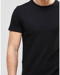 schwarzes T-Shirt mit einem Rundhalsausschnitt von Asos