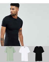 schwarzes T-Shirt mit einem Rundhalsausschnitt von ASOS DESIGN